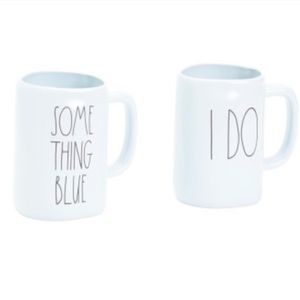 Rae Dunn Something Blue I Do Wedding Mug Set